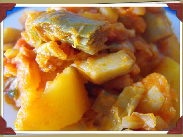 Guiso de alcachofas