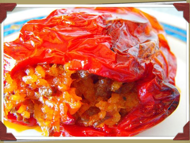 Pimientos asados rellenos