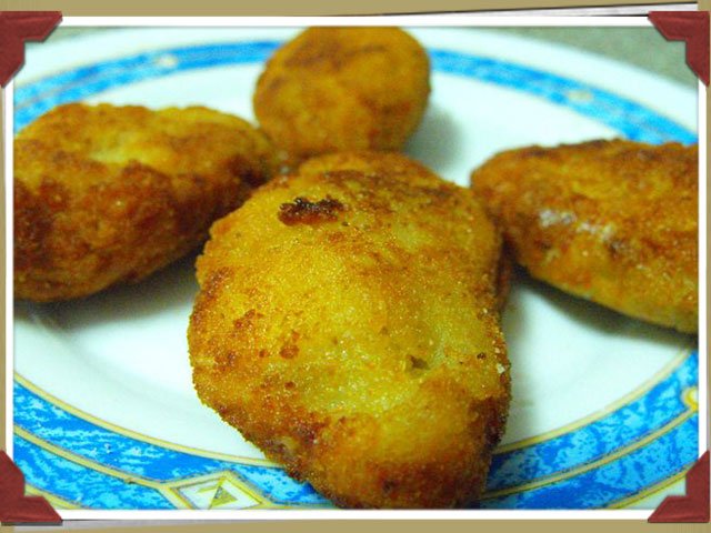 Croquetas de berenjena y gambas
