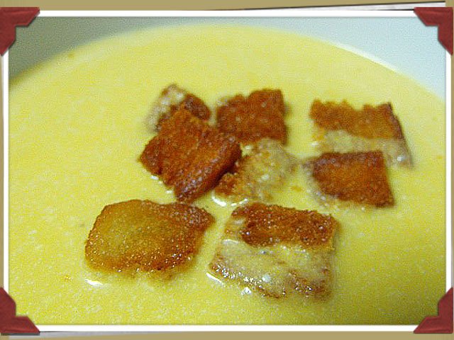 Crema de calabaza con queso azul