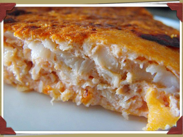 Pastel de pescado y gambas