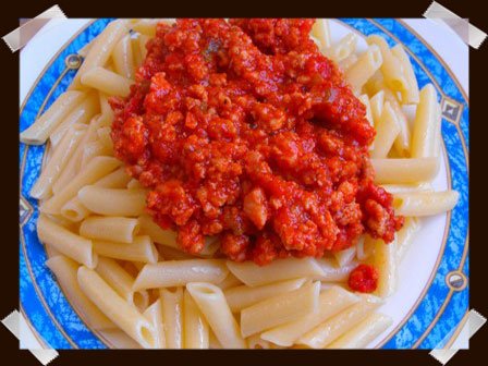 Macarrones bolognesa Macarrones bolognesa