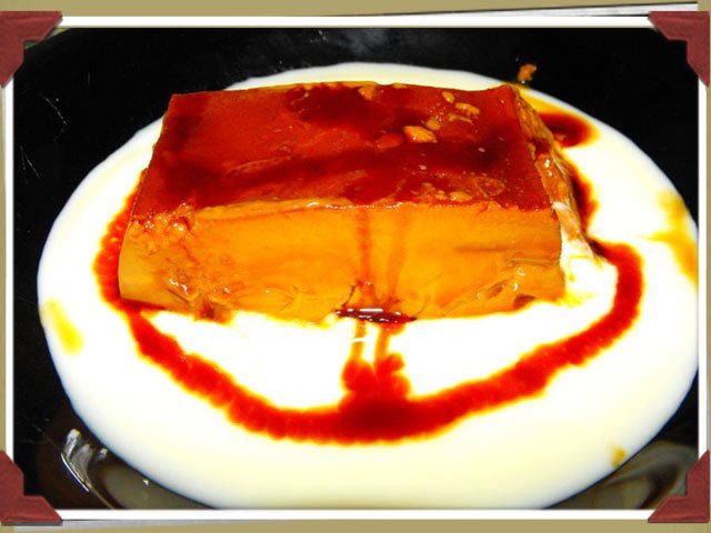 Flan de dulce de leche