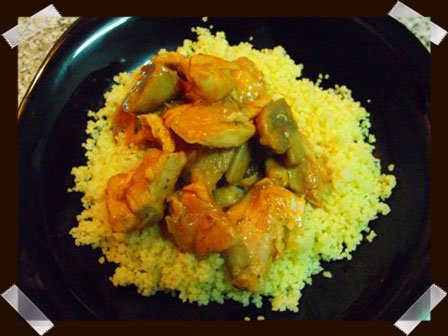 Pavo en salsa agridulce con cuscus