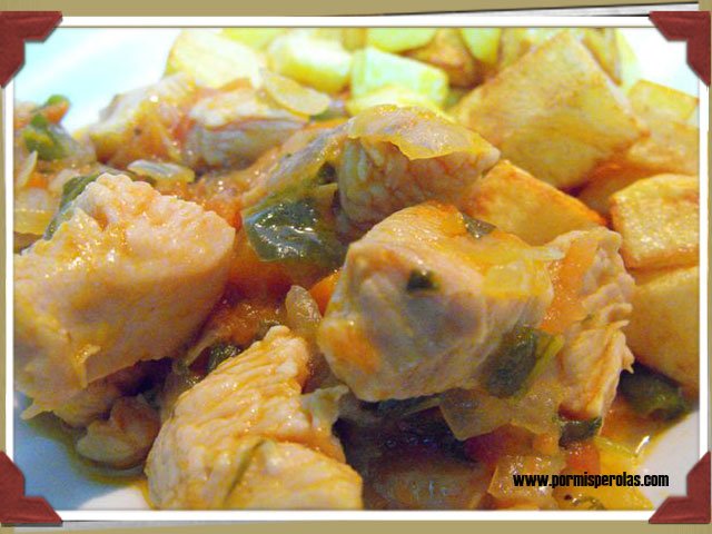 Pavo guisado al Moscatel