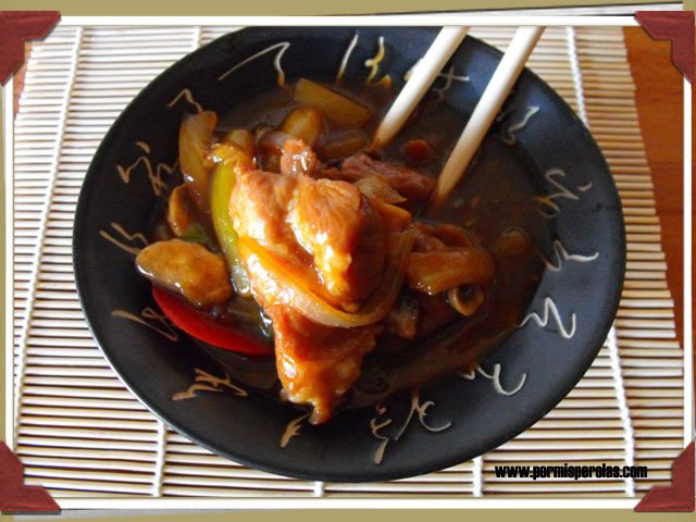 Cerdo en salsa de ostras