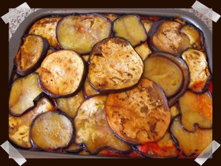Pastel de arroz con berenjenas