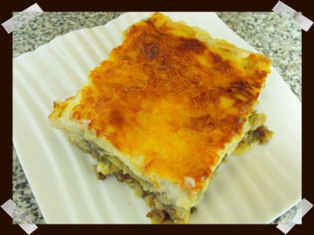 Lasagna de berenjena y manzana