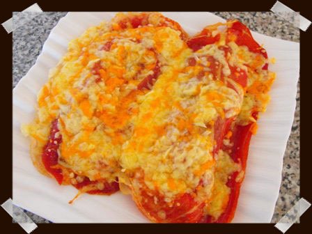 Rollitos de tortilla rellenos y gratinados