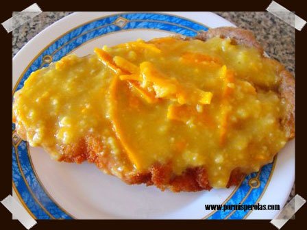 Chuletas a la naranja