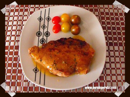 Cerdo con salsa de mango
