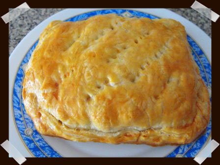 Hojaldre de pescado y gambas